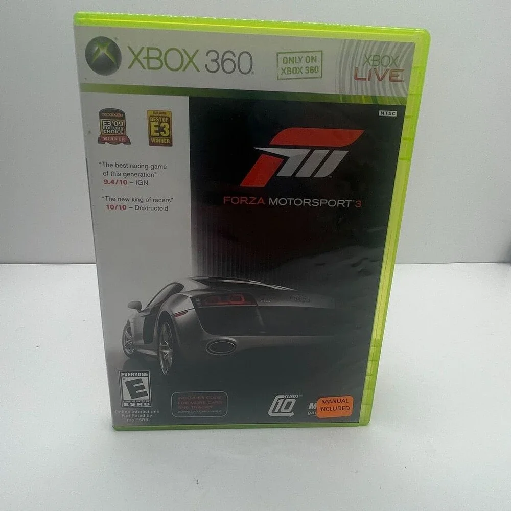 Forza Motorsport 3 FM3 Racing (Microsoft Xbox 360, 2009) Complete W/ Manual